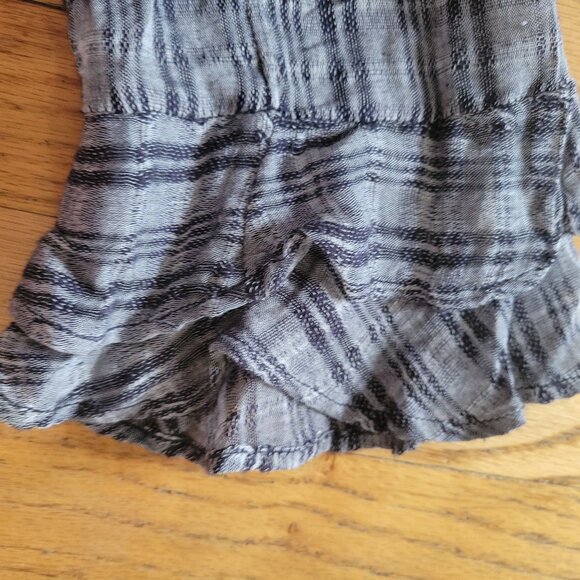 Lucky Brand Womens Medium Gray & Navy Striped Long Sleeve Blouse - Picture 5 of 7